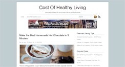 Desktop Screenshot of costofhealthyliving.com